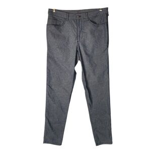 Lululemon ABC Pants Men's 32 Heathered Deep Navy Slim Tech Canvas